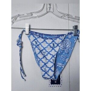 Roller Rabbit Reversible Blue Trellis Animal Print Swim Bottom Nwt XXS